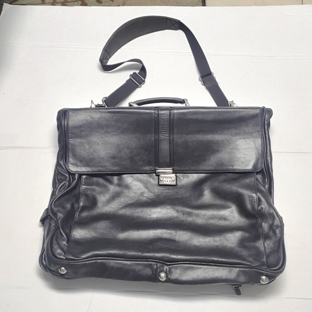 ❤️MONTBLANC MONT BLANC LEATHER MEISTERSTUCK  BI-FOLD GARMENT BAG LUGGAGE